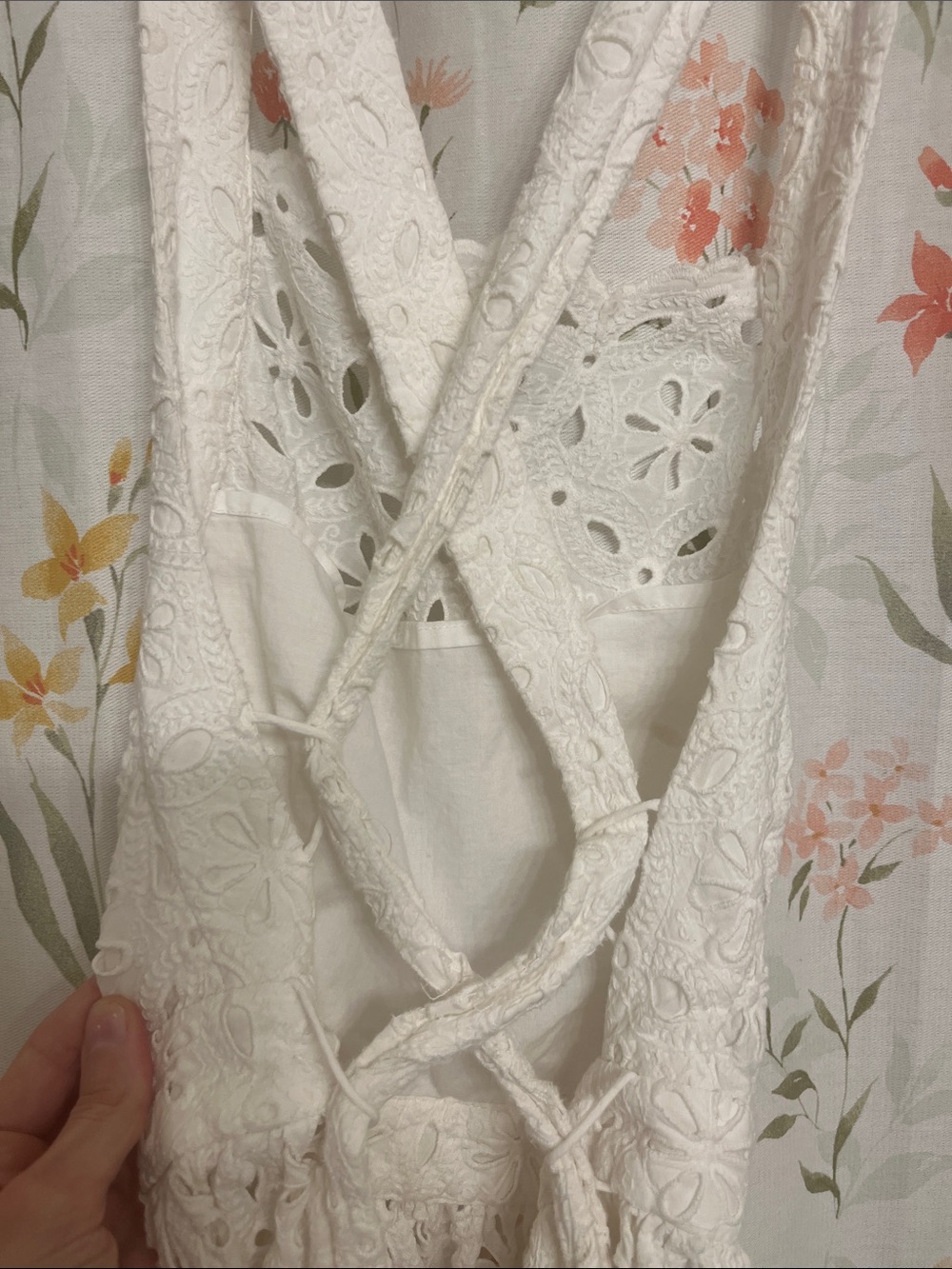 Zimmermann Cream Eyelet Tie-Waist Halter Top - SIZE 1 - Picture 12 of 14
